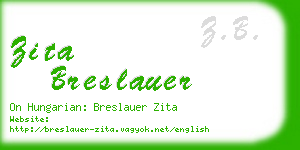 zita breslauer business card